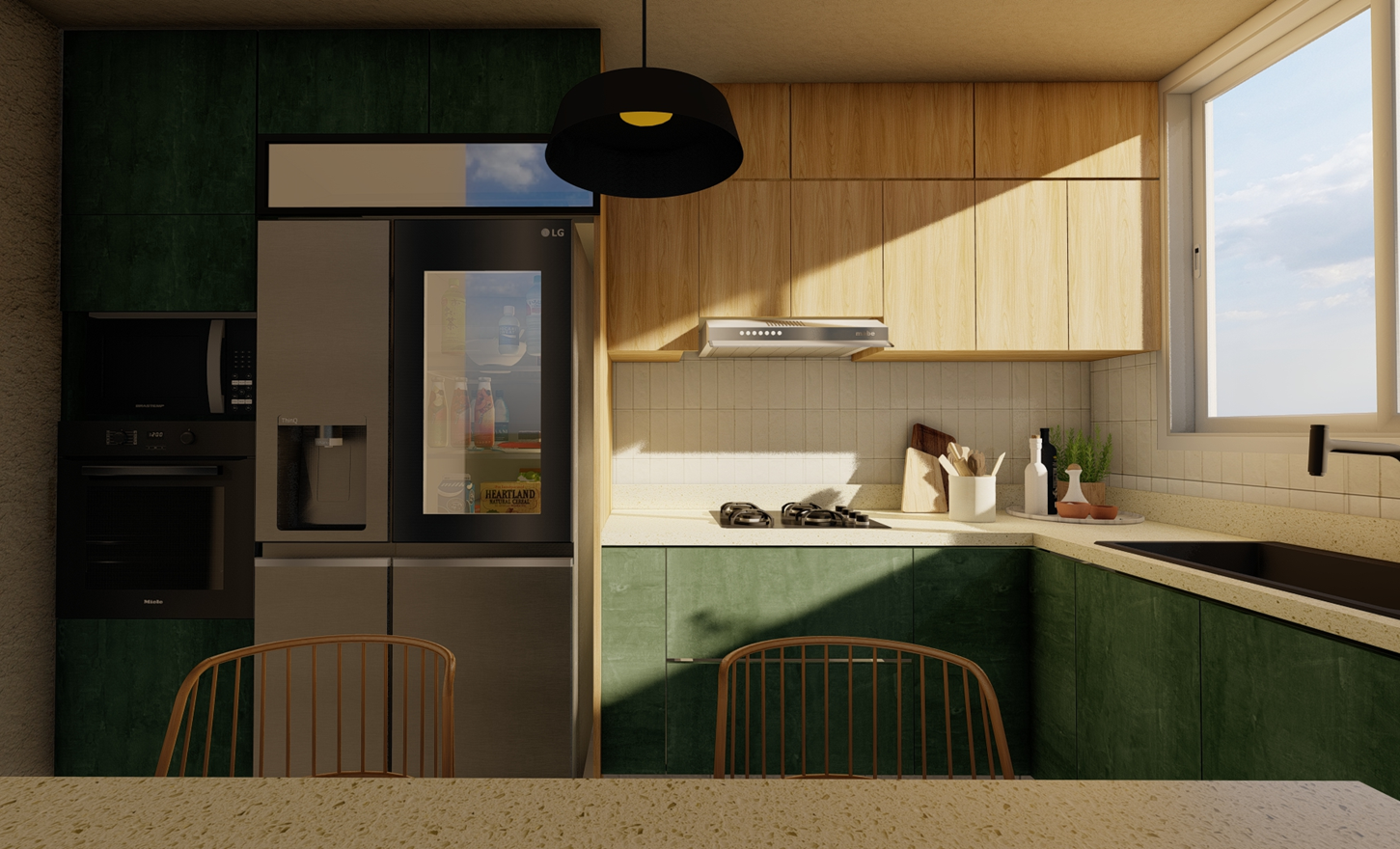 Armonía en Verde y Madera